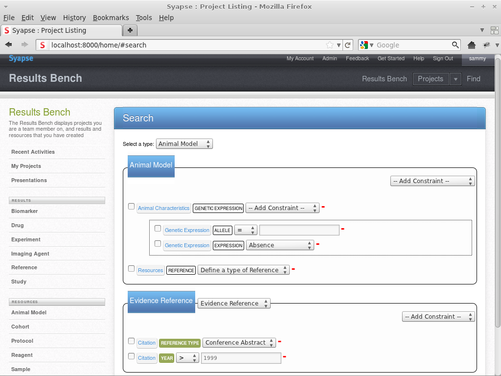 Syapse Advanced Search